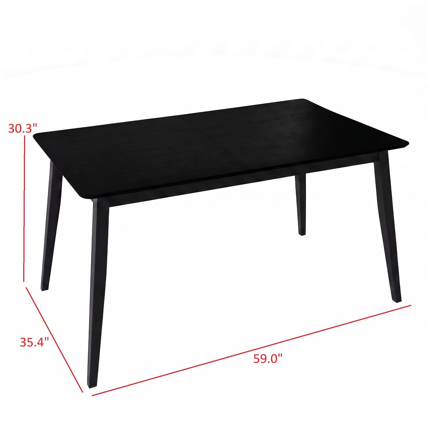 Ashley Decor| Home Design Easton Dining Table, Modern Rectangular Wood Table, Sturdy and Durable Construction, Black