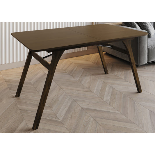 Ashley Decor| Home Design Mitchell Modern Rectangular Dining Table with Clean Lines, Angled Legs, and Cross-Support Construction
