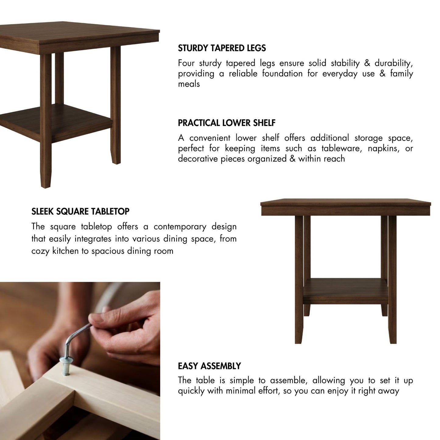 Ashley Decor| Home Design Dothan Counter Height Dining Table, Brown