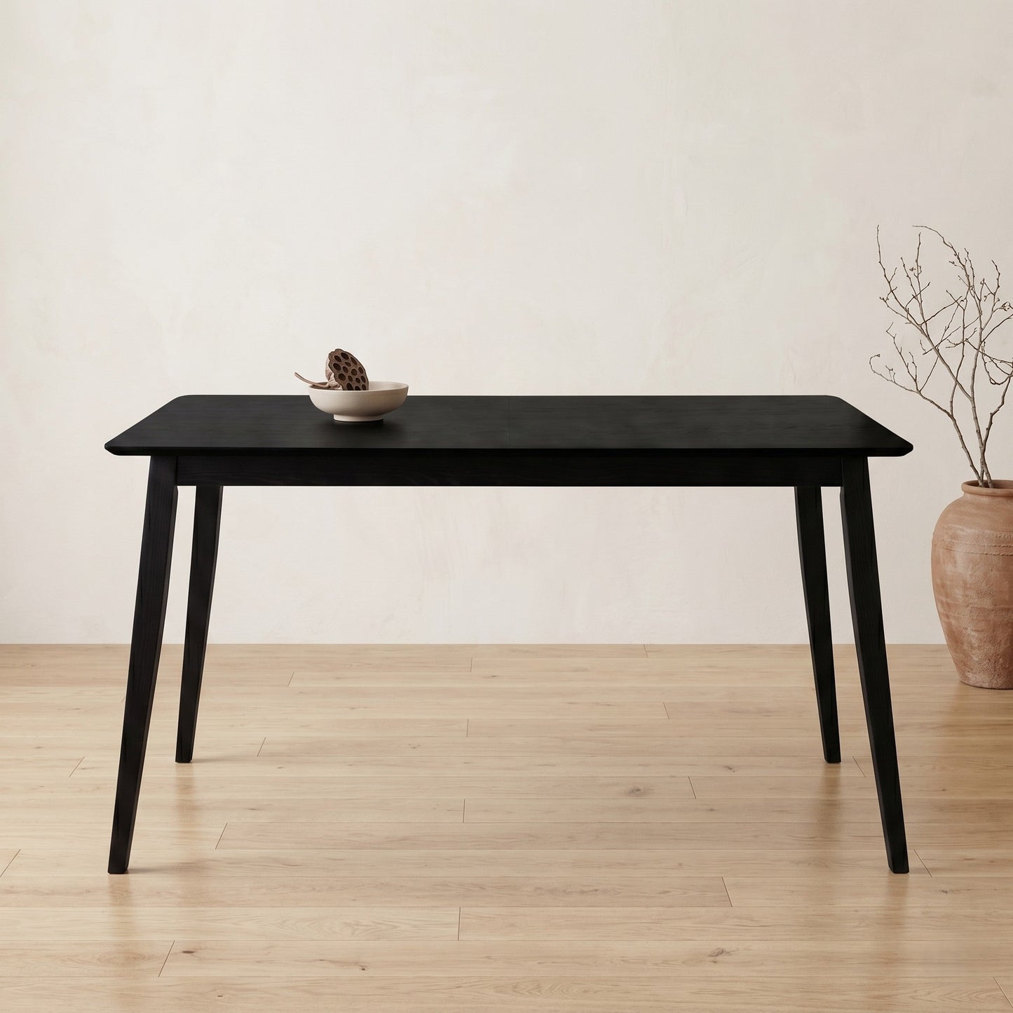 Ashley Decor| Home Design Easton Dining Table, Modern Rectangular Wood Table, Sturdy and Durable Construction, Black