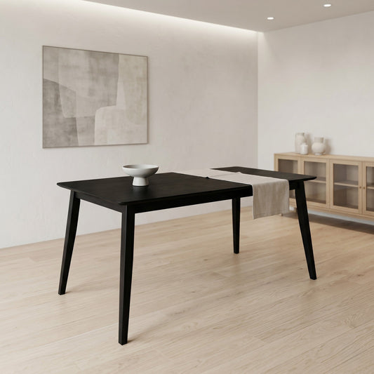 Ashley Decor| Home Design Easton Dining Table, Modern Rectangular Wood Table, Sturdy and Durable Construction, Black