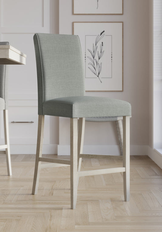 Ashley Decor| Macon Counter Height Dining Chair (Set of 4), Upholstered cushioned seat and back, Sturdy frame, Easy assembly, Gray/Antique Gray