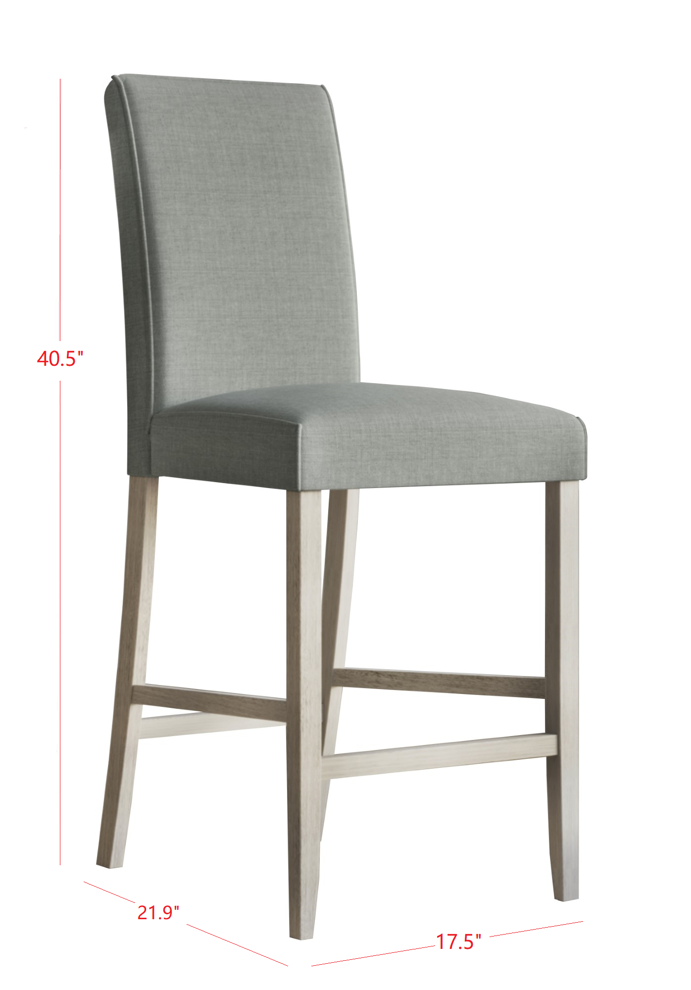 Ashley Decor| Macon Counter Height Dining Chair (Set of 4), Upholstered cushioned seat and back, Sturdy frame, Easy assembly, Gray/Antique Gray