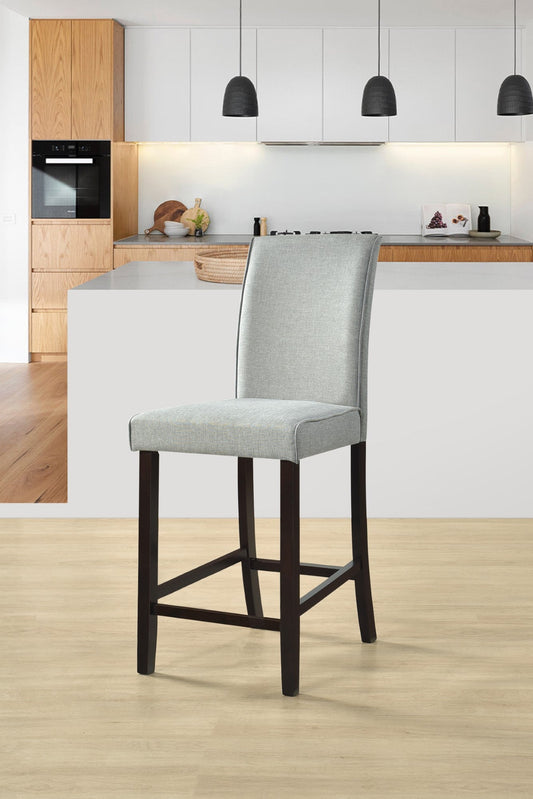 Macon Counter Height Dining Chair (Set of 4), Upholstered cushioned seat and back, Sturdy frame, Easy assembly, Gray/Antique Gray