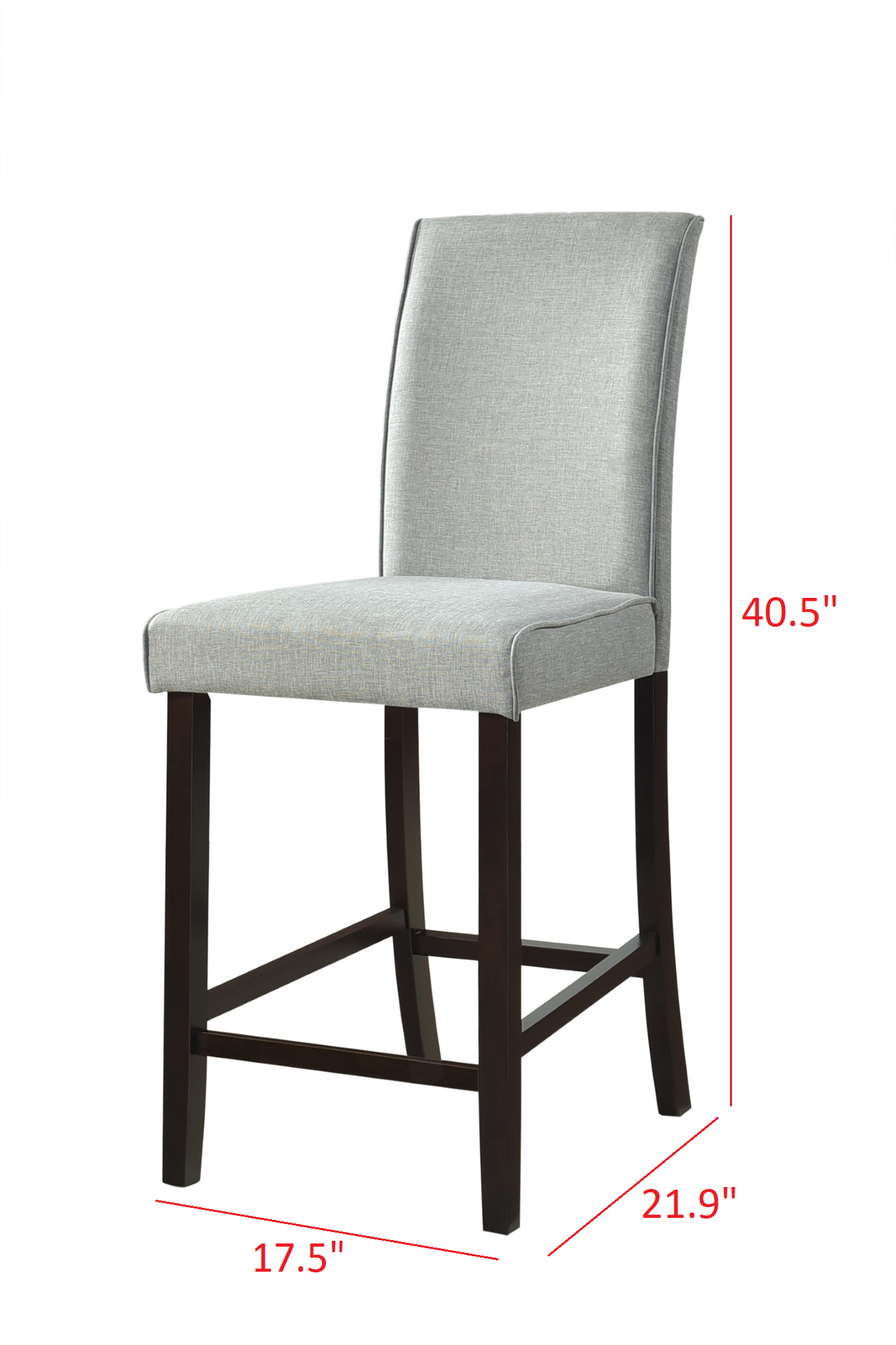 Ashley Decor| Macon Counter Height Dining Chair (Set of 4), Upholstered cushioned seat and back, Sturdy frame, Easy assembly, Gray/Antique Gray