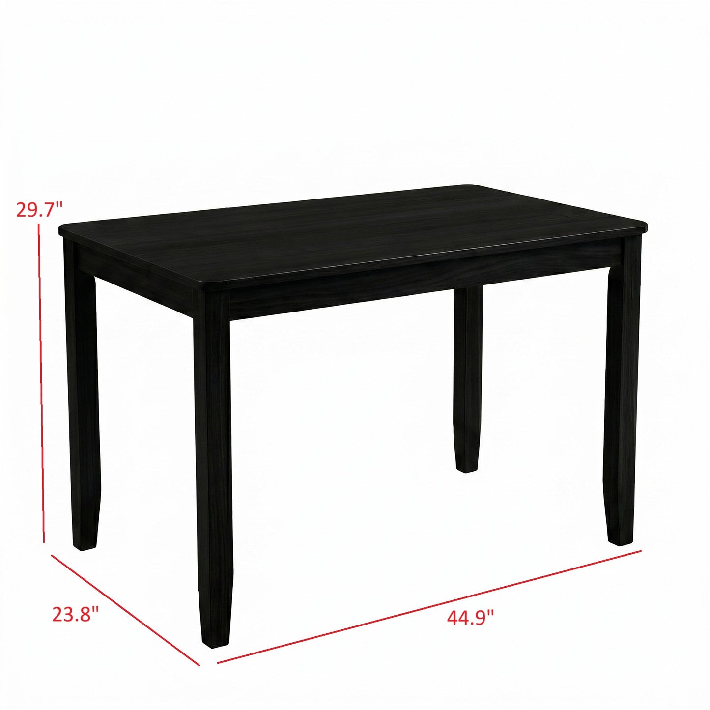 Ashley Decor| Home Design Nome Dining Table, Modern Rectangular Wood Dining Table, Black