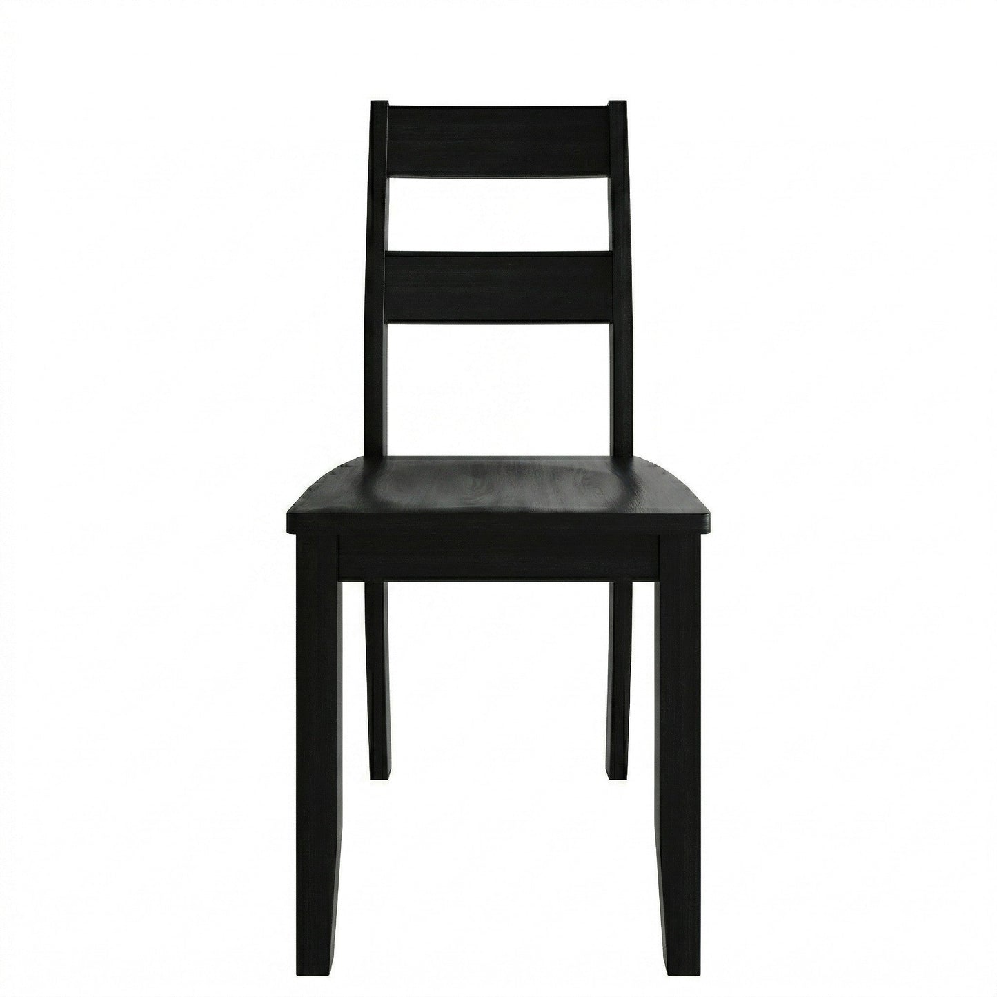 Ashley Decor| Home Design Nome 4-Piece Dining Chair Set, Wooden Ladder Back Side Chairs, Black