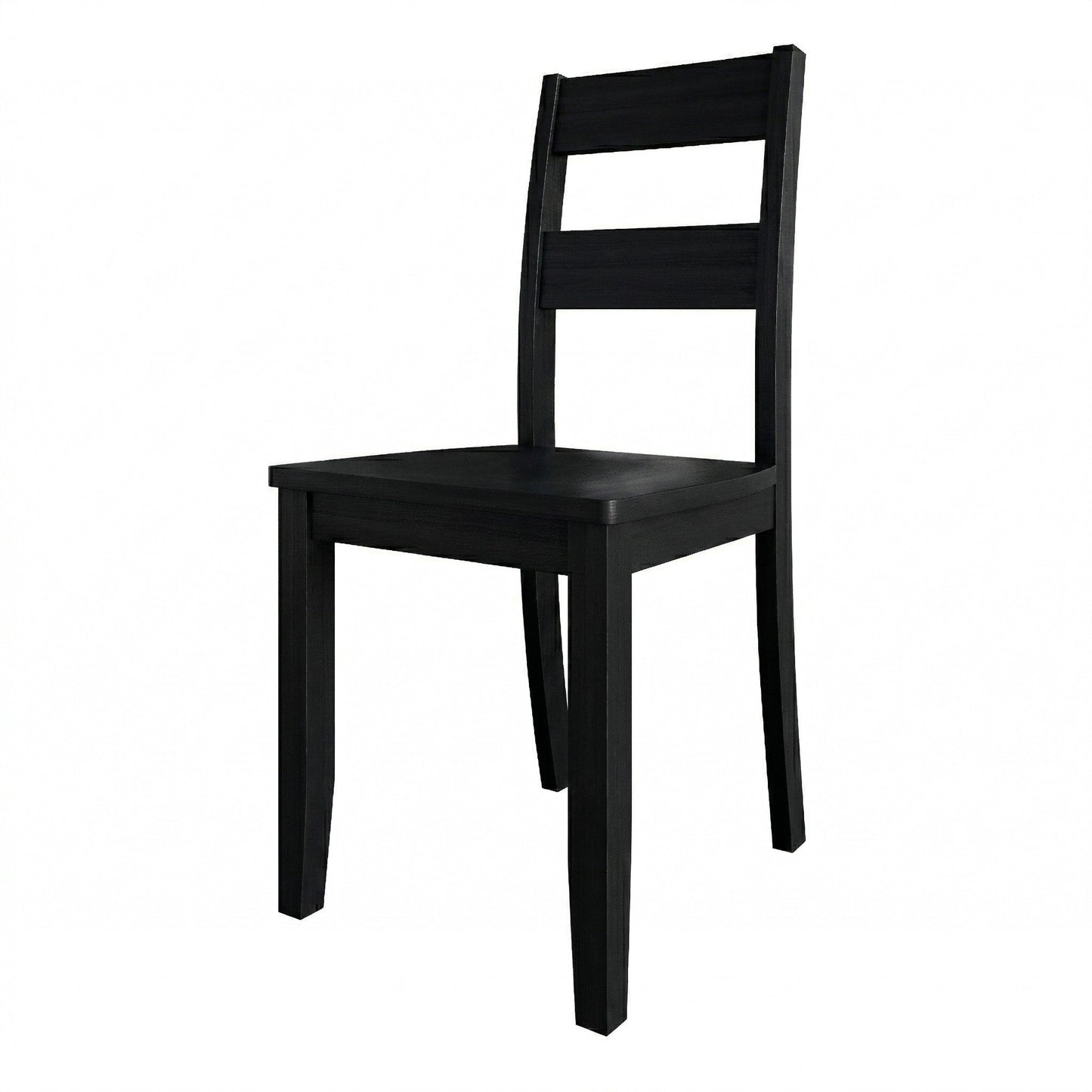 Ashley Decor| Home Design Nome 4-Piece Dining Chair Set, Wooden Ladder Back Side Chairs, Black