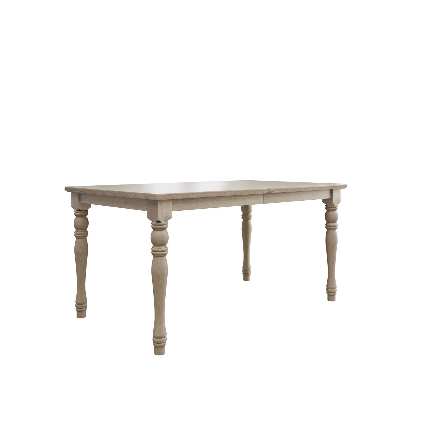 Ashley Decor| Mayfield Dining Table, Antique Gray, Rectangular top, Middle-divided design, Turned legs, Durable wood construction, Rustic-traditional style, Elegant and sturdy