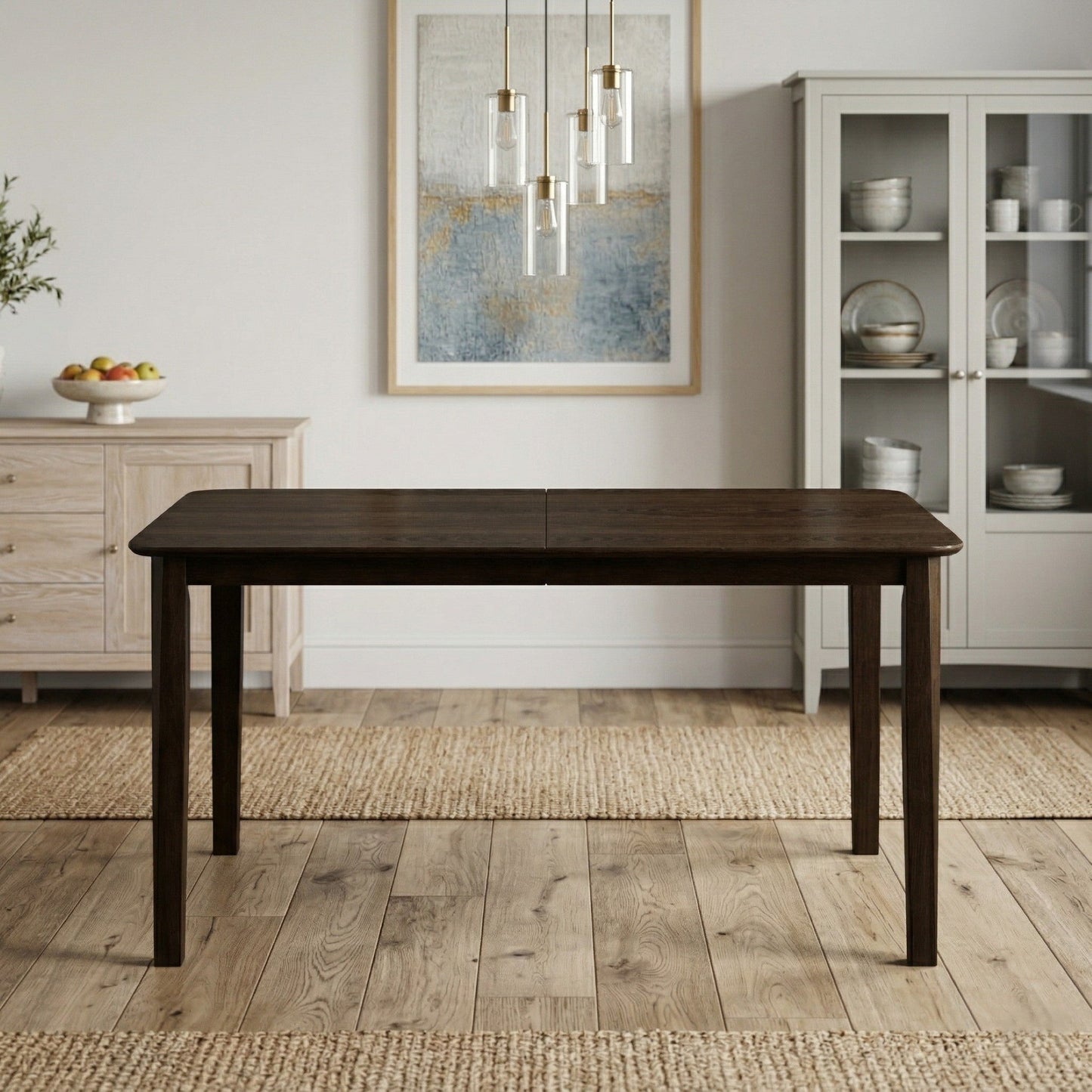 Ashley Decor| Home Design Vinita Rectangular Dining Table with Rounded Corners