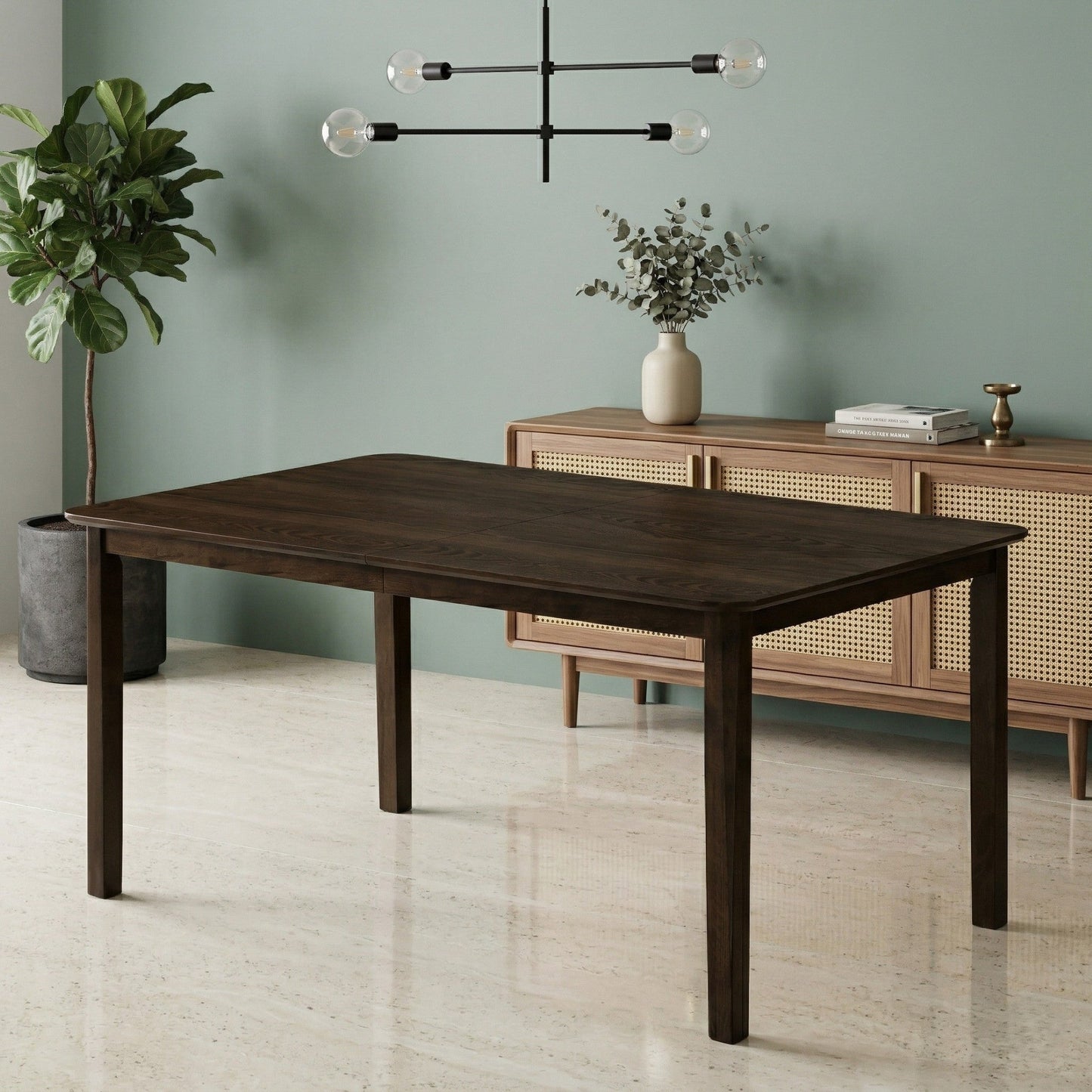 Ashley Decor| Home Design Vinita Rectangular Dining Table with Rounded Corners