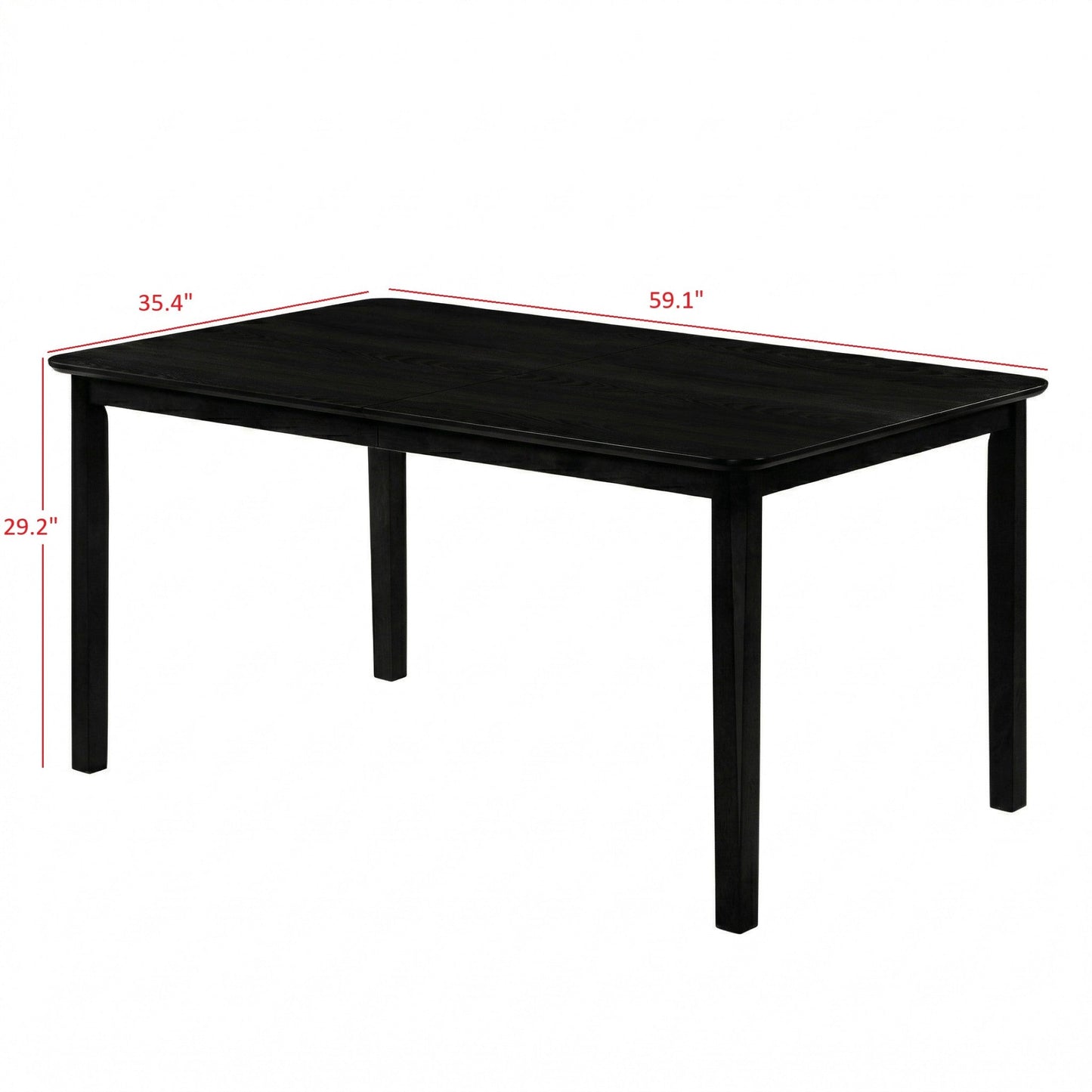 Ashley Decor| Home Design Vinita Rectangular Dining Table with Rounded Corners