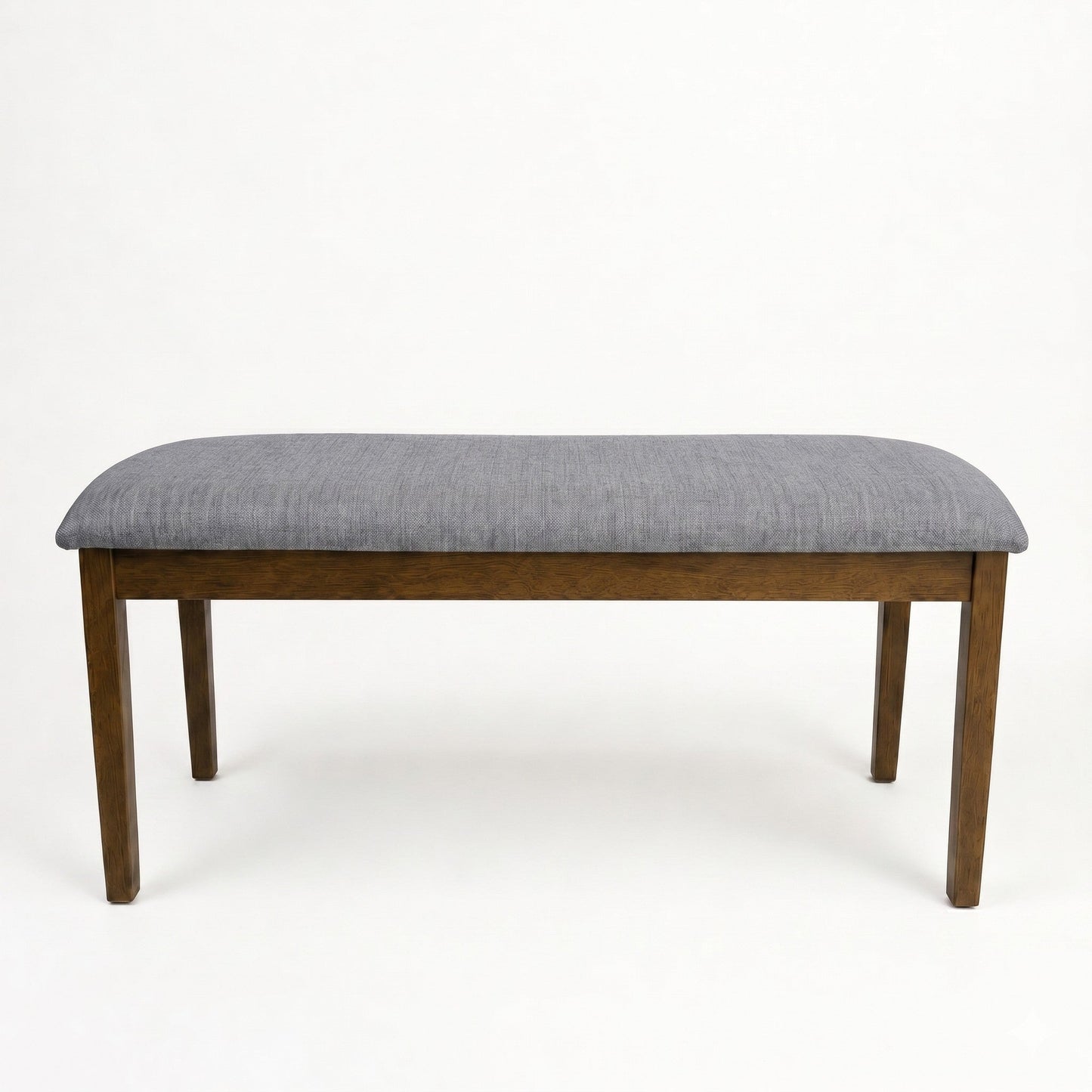 Ashley Decor| Home Design Easton Dining Set (Set of 6), Rectangular Table, Upholstered Chairs and Bench, Comfortable Gray Linen Upholstered Seat