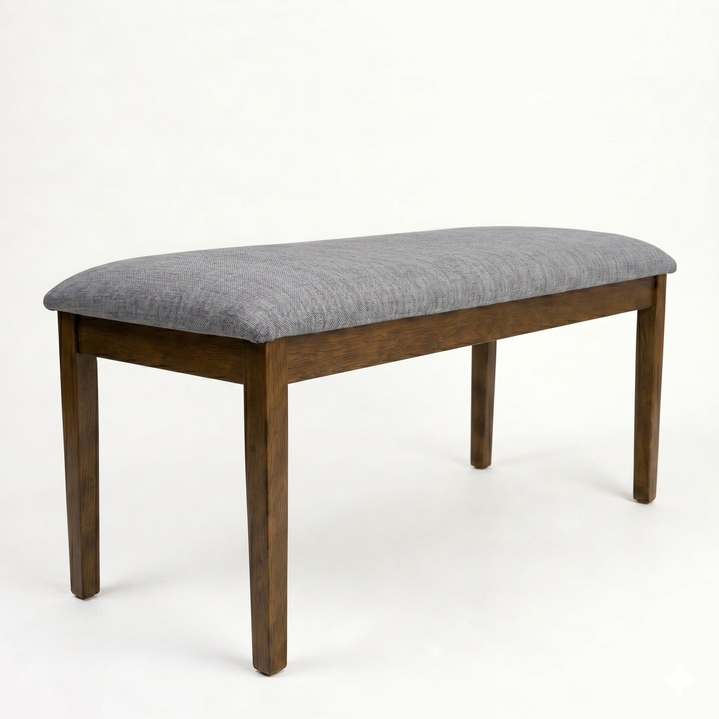 Ashley Decor| Home Design Easton Dining Set (Set of 6), Rectangular Table, Upholstered Chairs and Bench, Comfortable Gray Linen Upholstered Seat