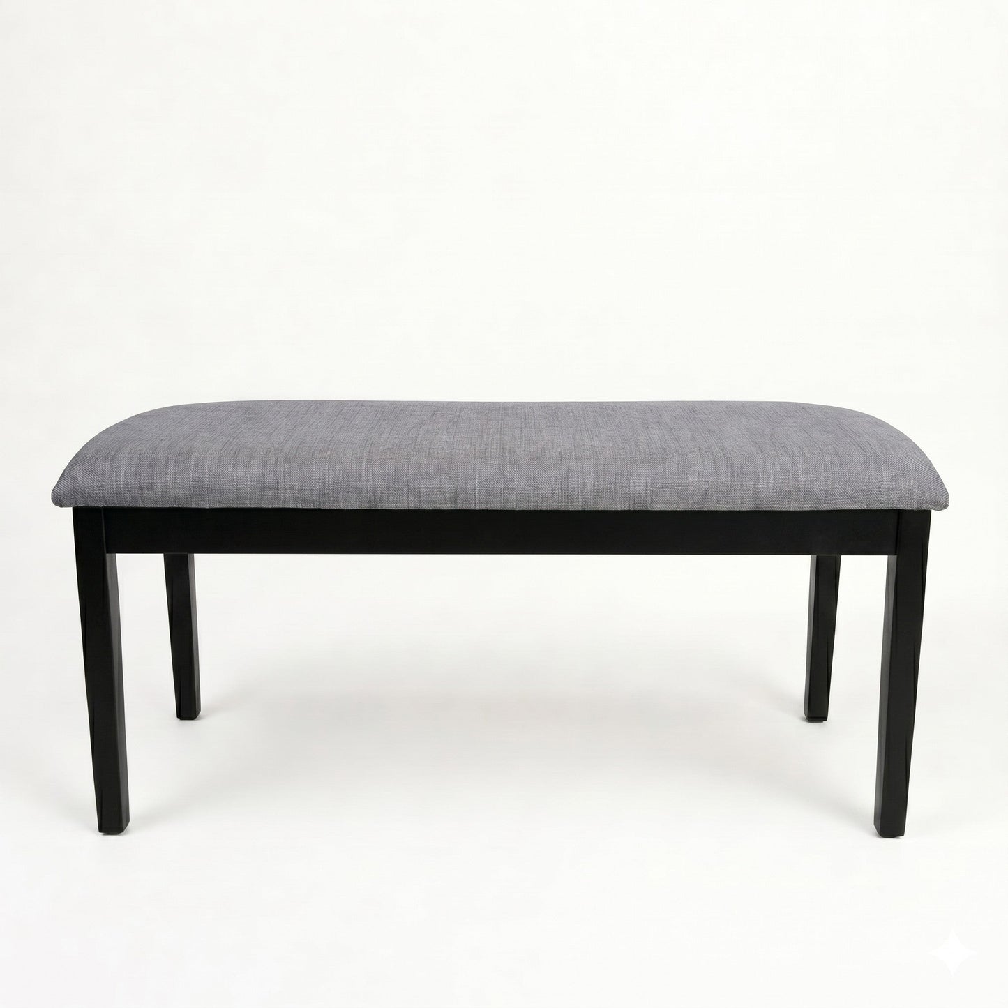 Ashley Decor| Home Design Easton Dining Set (Set of 6), Rectangular Table, Upholstered Chairs and Bench, Comfortable Gray Linen Upholstered Seat