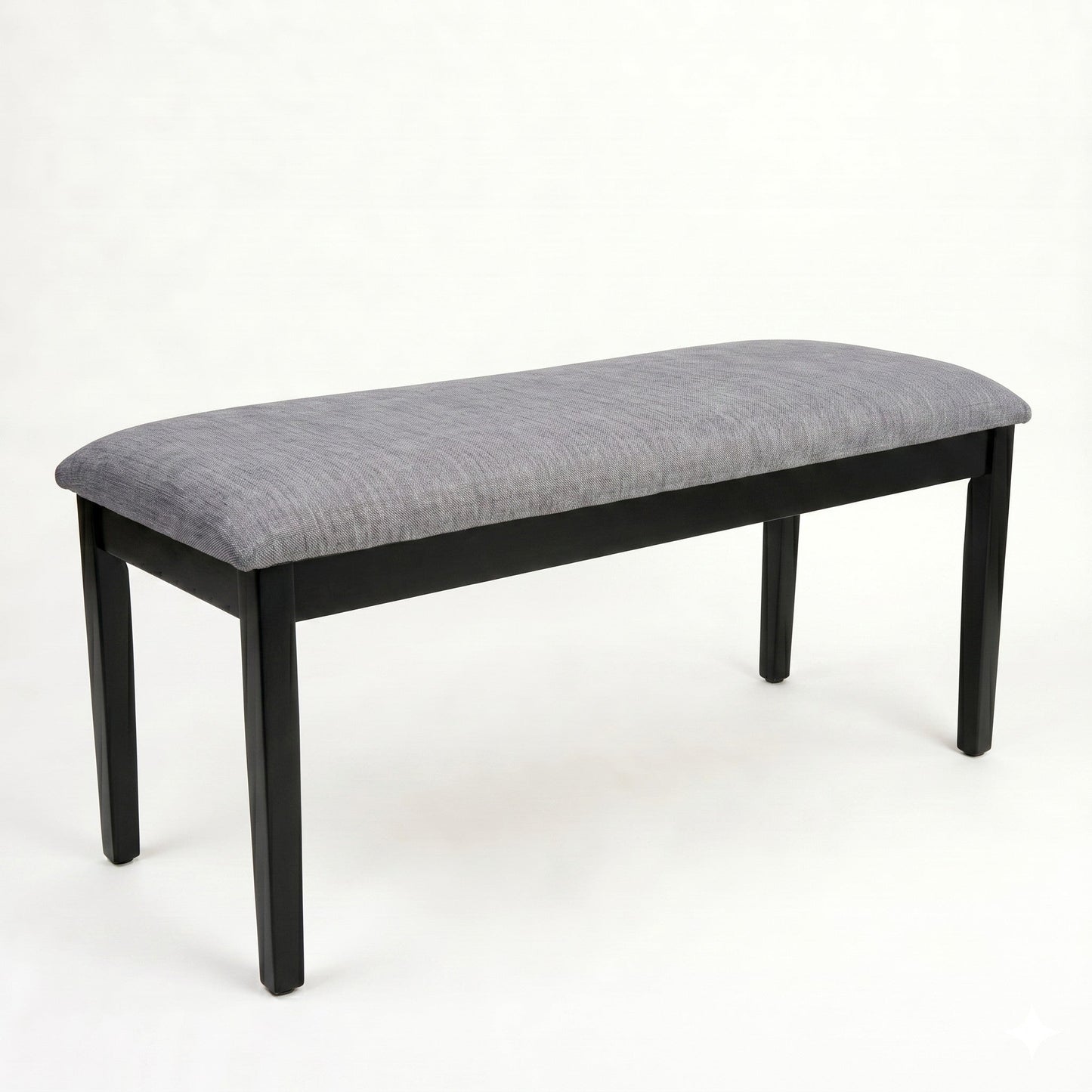 Ashley Decor| Home Design Easton Dining Set (Set of 6), Rectangular Table, Upholstered Chairs and Bench, Comfortable Gray Linen Upholstered Seat