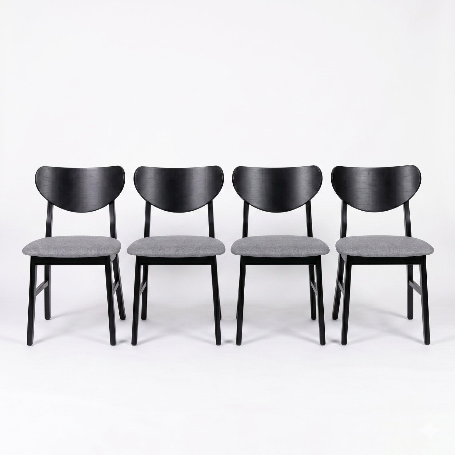 Ashley Decor| Home Design Easton Dining Set (Set of 6), Rectangular Table, Upholstered Chairs and Bench, Comfortable Gray Linen Upholstered Seat