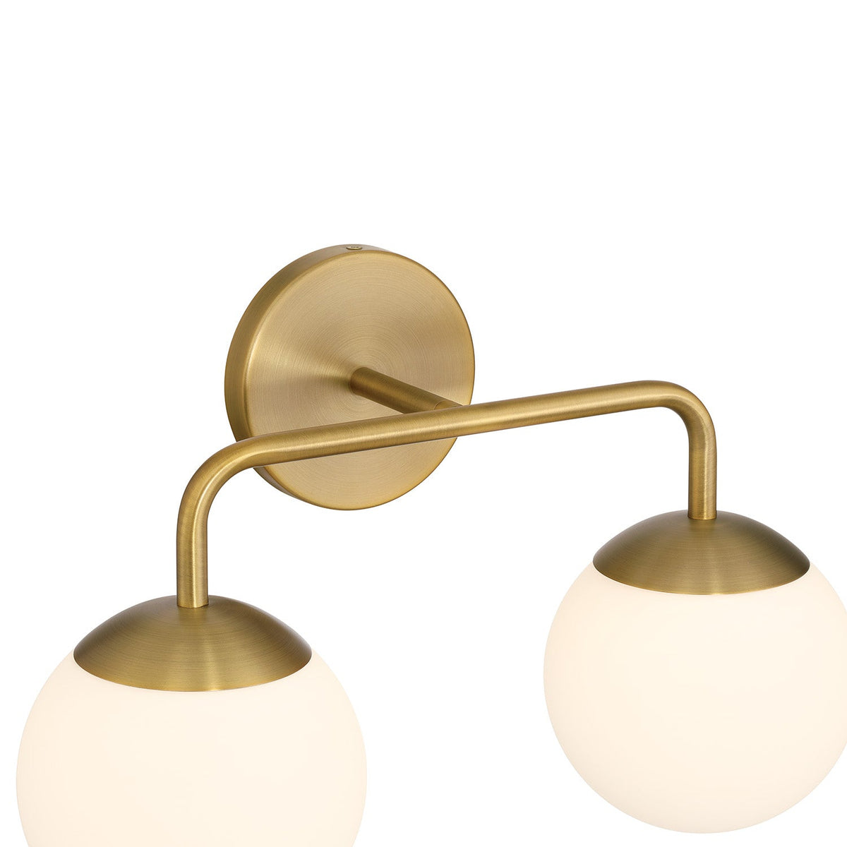 Castell 2 Globe Vanity 16", Aged Brass