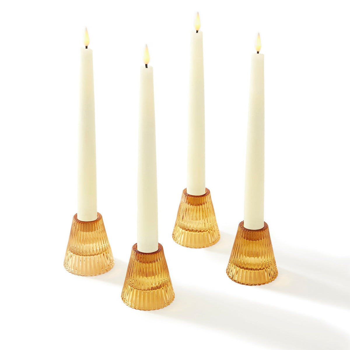 Infinity Wick Ivory 9" Taper Candles, Set of 4