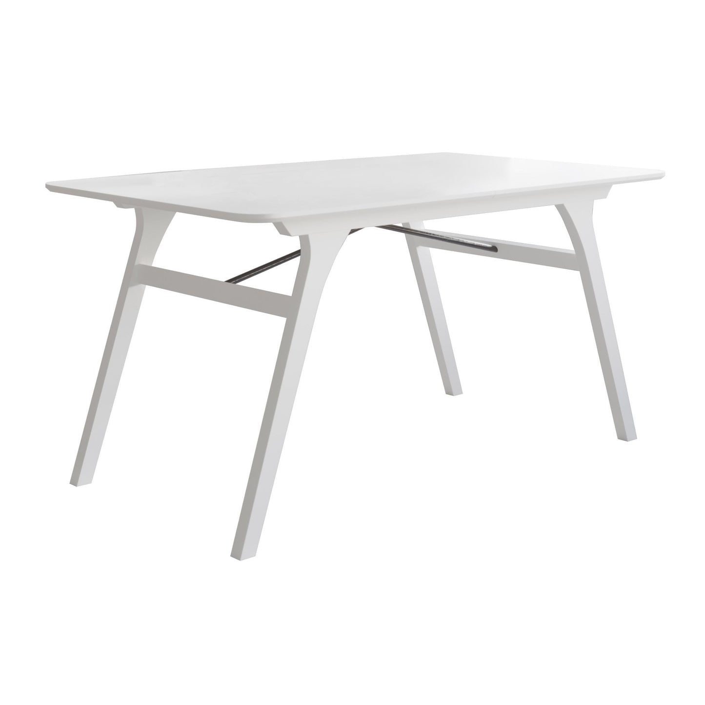 Ashley Decor| Home Design Mitchell Modern Rectangular Dining Table with Clean Lines, Angled Legs, and Cross-Support Construction